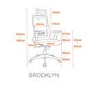 Ver imagem 4 de Cadeira Presidente com Encosto Tela Cadeira de Escritorio Brooklyn