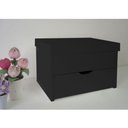 Ver imagem 6 de Porta Maquiagem Caixa Organizadora Com Espelho Preto Laca