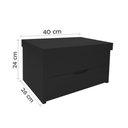 Ver imagem 4 de Porta Maquiagem Caixa Organizadora Com Espelho Preto Laca