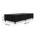 Ver imagem 2 de Cama Box Com Baú Solteiro 0,88 Preto Preto