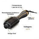 Ver imagem 4 de Escova Modeladora Multilaser Seca Alisa 1200w Oval Gold 110v