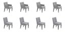 Ver imagem 2 de Kit 4 Cadeiras Germany + 4 Germany Retro Suede Cinza Dominic Decor