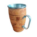 Ver imagem 2 de Caneca Termica de Madeira Artesanal Rústica 300ml