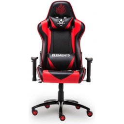 Cadeira Gamer Elements Ignis Couro Sintético Preto/Vermelho - 1