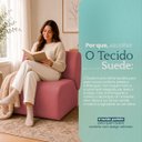 Ver imagem 7 de Kit 2 Poltronas Decorativas Zoe Orgânicas Modernas Minimalistas Sala Recepção Luxo Suede