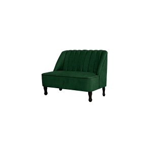 Poltrona Namoradeira Teles 2 Lugares Suede Verde Militar