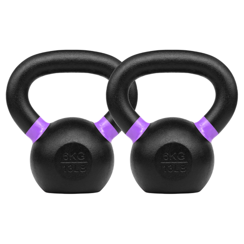 Fit Kit 2x Kettlebell Peso com Alça - 6 Kg