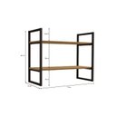 Ver imagem 2 de Prateleira Quarto Casal Industrial LI008 Freijo/Preto - Kappesberg