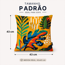 Ver imagem 6 de Kit 3 Capas de Almofada 43x43cm Microfibra Floral Tropical Pop Art
