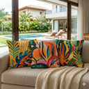 Ver imagem 5 de Kit 3 Capas de Almofada 43x43cm Microfibra Floral Tropical Pop Art