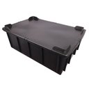 Ver imagem 2 de Caixa Plastica 36 Lts Empilhável Preta - Kit 3 Caixas com Tampa