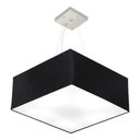 Ver imagem 3 de Lustre Pendente Quadrado Md-4065 Cúpula em Tecido 30/70x70cm Preto - Bivolt