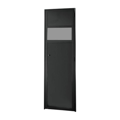 Porta de Alumínio para Sauna 70x190cm Abertura Direita Kazan Preto