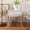 Ver imagem 1 de Mesa de Cabeceira com 1 Gaveta Nordik Branco
