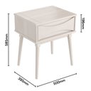 Ver imagem 3 de Mesa de Cabeceira com 1 Gaveta Nordik Branco