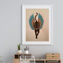 Ver imagem 2 de Quadro Gato Egípcio Bastet - 60x48cm:madeira Branca