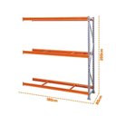 Ver imagem 3 de Mini Porta Pallet Continuação 1,8x0,8x2m Estante para Armazenagem com 3 Níveis 500kg