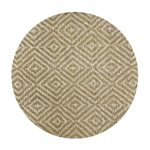 Tapete Sisal Natural 80 Redondo Diamante