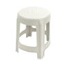 Banqueta Premium Rattan Banco Banquinho Cadeira Multiuso Empilhavel Moderna Branco - 1