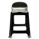 Ver imagem 2 de Banco Banqueta com Encosto para Bar Lanchonete Festa Plastica Banquinho Ergonomico Emplilhavel Preta