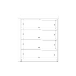 Cômoda Casal Atria 4 Gavetas Amêndola Touch - Demóbile - 4