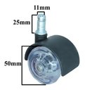 Ver imagem 3 de Kit Rodízio 5 Rodinhas de Gel Anti Risco P/ Cadeiras e Gamer