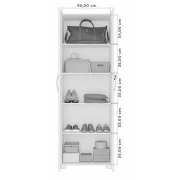 Armário Multiuso NT 4020 Freijó com Off White - Notável - 5 Armário Multiuso NT 4020 Freijó com Off White - Notável - 5