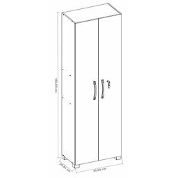 Armário Multiuso NT 4020 Freijó com Off White - Notável - 6 Armário Multiuso NT 4020 Freijó com Off White - Notável - 6