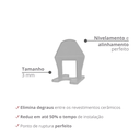 Ver imagem 2 de 100 Unidades do Espaçador Nivelador Linha Básica Tamanho 3mm Cor Branco Durín