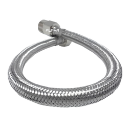 Engate Mangueira Flexível Trançado Aço Inox 40cm Quente Fria:Prateado - 5