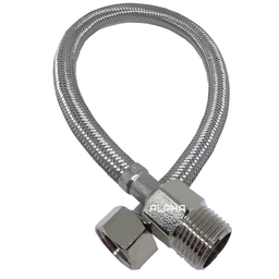 Engate Mangueira Flexível Trançado Aço Inox 40cm Quente Fria:Prateado - 4