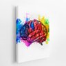 Cérebro Colorido Arte Splash Tinta Quadro Canvas 60x40cm - 2