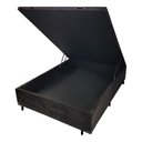 Ver imagem 1 de Cama Casal Box Baú Fabricação Própria 138x188 Cor Preto
