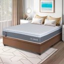 Ver imagem 1 de Conjunto Box Baú Marrom Luanda Cinza Espuma D28 Casal 138x188x69 - King House