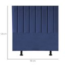 Ver imagem 3 de Cabeceira Estofada Cama Box Solteiro 90 cm Sophia Suede:Azul Marinho