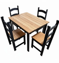 Ver imagem 2 de Conjunto de Mesa Nataly Pinus Importado com 4 Cadeiras - Francine