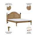 Ver imagem 3 de Cama Casal Queen 160cm com Cabeceira Pé Madeira Eduarda Freijó F07 - Mpozenato