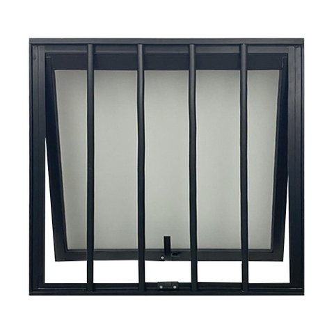 Vitrô Alumínio Preto Maxim Ar 1S c/Grade Maxx - 60x80