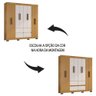 Guarda Roupas Casal 8 Portas Ripado Impressão 4 Gavetas Maynara Freijó/baunilha Flex Araplac - 6