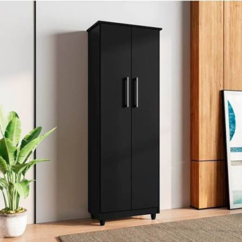 Armário Multiuso 2 Portas Nina Preto