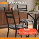 Ver imagem 7 de Conjunto de Mesa Thais 0,70m com 4 Cadeiras Artefamol Granito / Dark