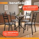 Ver imagem 6 de Conjunto de Mesa Thais 0,70m com 4 Cadeiras Artefamol Granito / Dark