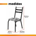 Ver imagem 4 de Conjunto de Mesa Thais 0,70m com 4 Cadeiras Artefamol Granito / Dark