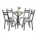 Ver imagem 1 de Conjunto de Mesa Thais 0,70m com 4 Cadeiras Artefamol Granito / Dark