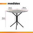 Ver imagem 3 de Conjunto de Mesa Thais 0,70m com 4 Cadeiras Artefamol Granito / Dark