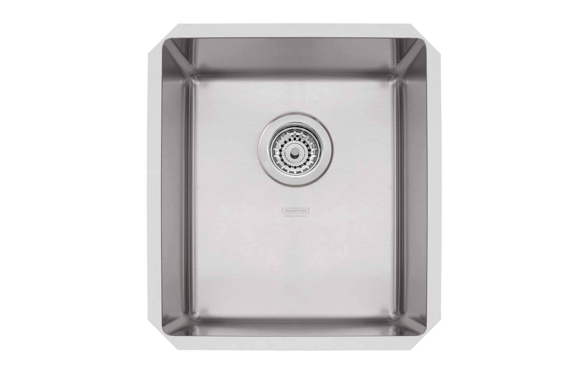 Cuba Tramontina Quadrum 34 Undermount em Aço Inox Scotch Brite 34x40cm