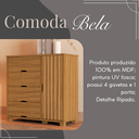 Ver imagem 6 de Cômoda Bela Nature de Mdf com 4 Gavetas Design Moderna de Ripado