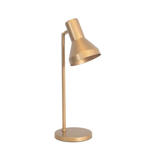 Luminária Mesa Escritório Alumínio Articulada Dourado.:dourado