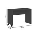 Ver imagem 1 de Conjunto de Mesa com Balcão Lateral Cozinha Multi Bertolini - Grafite