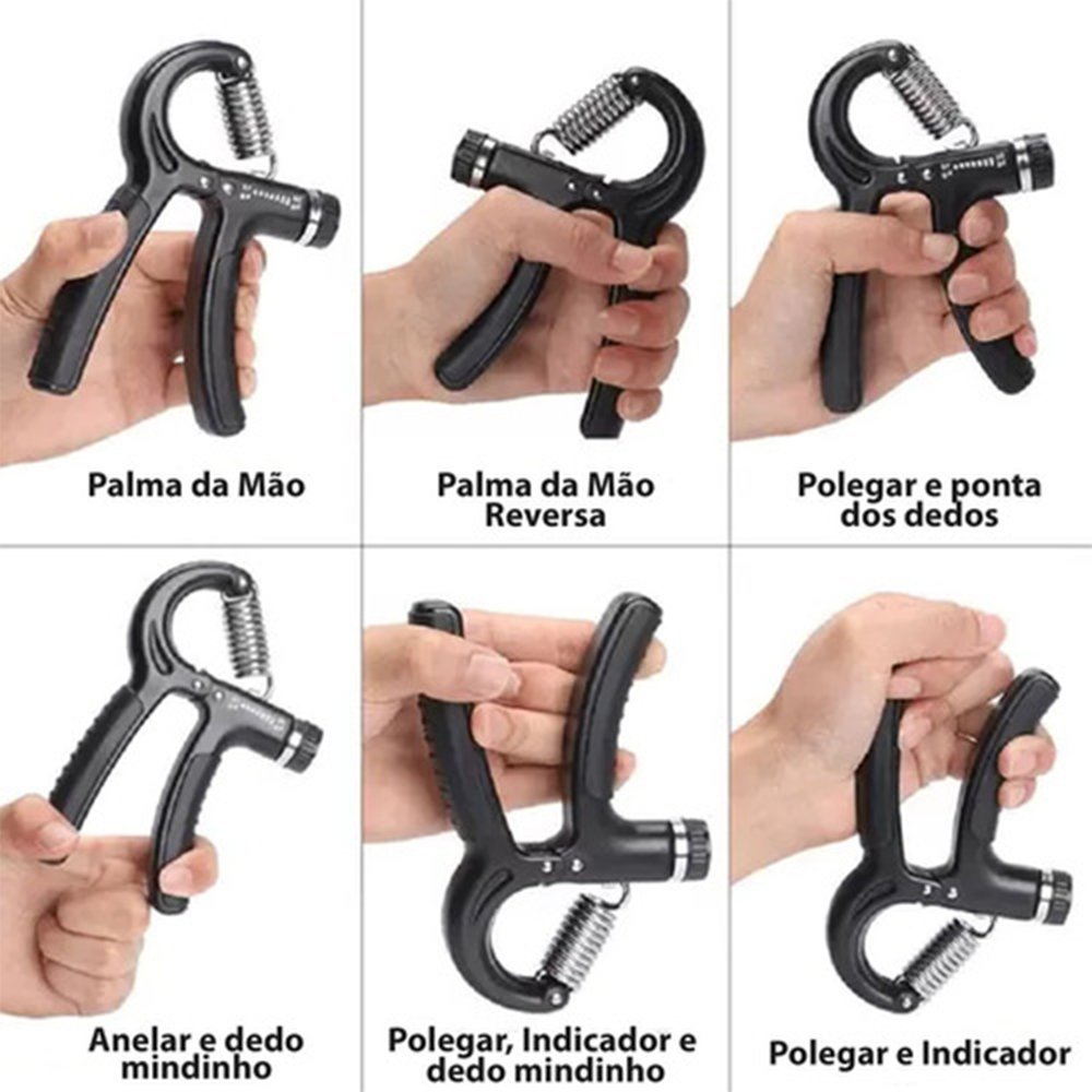 Aperto de Mao Hand Grip Mola Exercicio Punho Mao Braço Antebraço Fitness Ajustavel Regulavel Fortale - 9